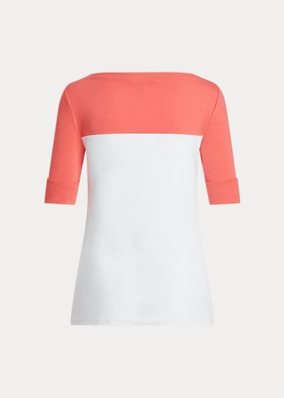 Women's Ralph Lauren Two-Tone Boatneck Tops | 572168VIT